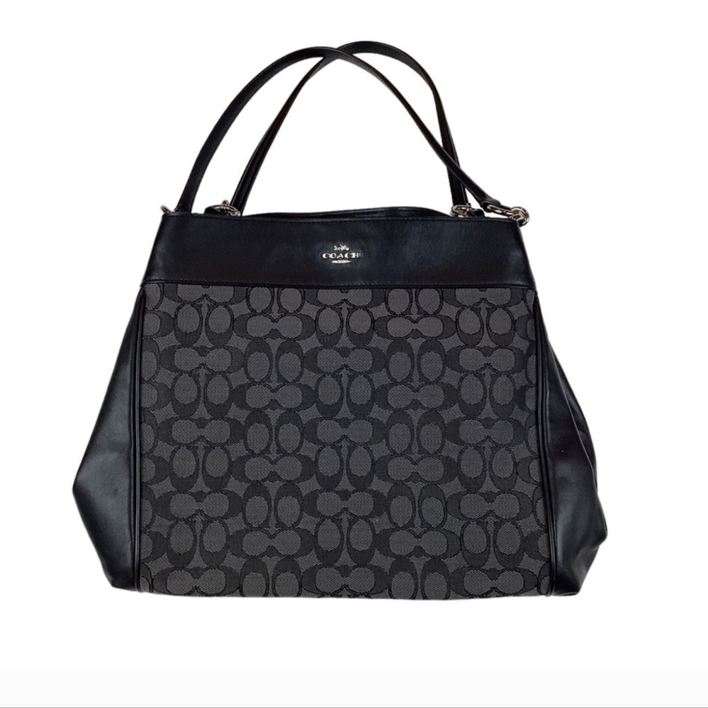 COACH Lexy Jacquard and Leather Shoulder Bag F57612